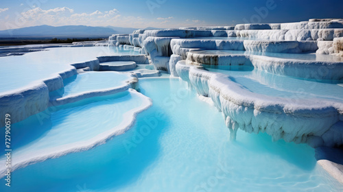 Pamukkale terraces in Turkey serene travel destination for relaxation and sightseeing showcasing natural wonder and geological beauty