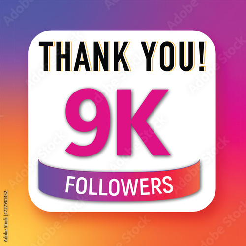 Thank you 100K followers celebration template design for social network and follower achievement celebration design