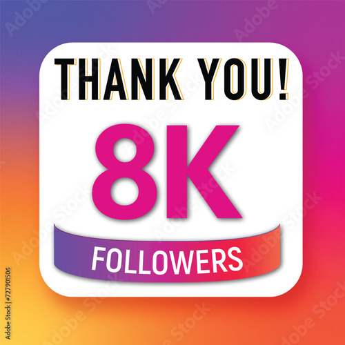 Thank you 100K followers celebration template design for social network and follower achievement celebration design