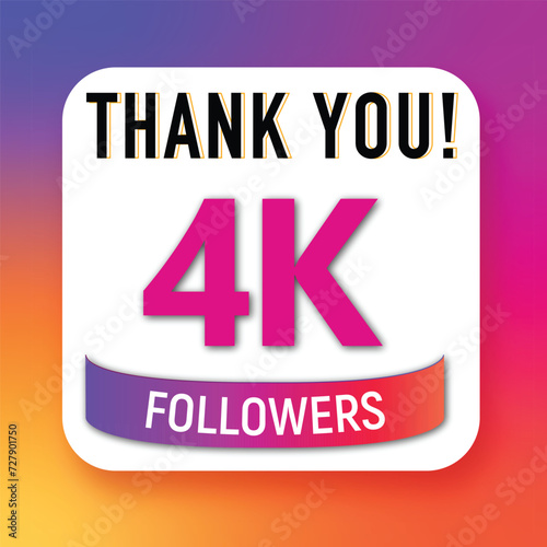 Thank you 100K followers celebration template design for social network and follower achievement celebration design