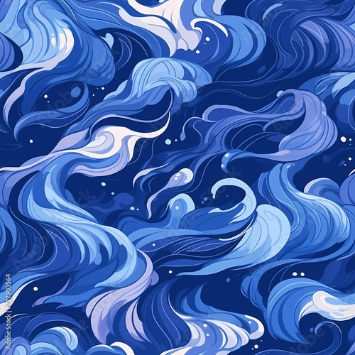Abstract Ocean Waves Pattern