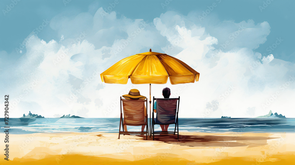  Beach summer couple on island vacation holiday