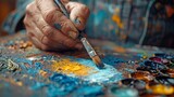 Creative Hobbies, Artist at work, whether painting, writing, or playing a musical instrument, showcasing creative pursuits