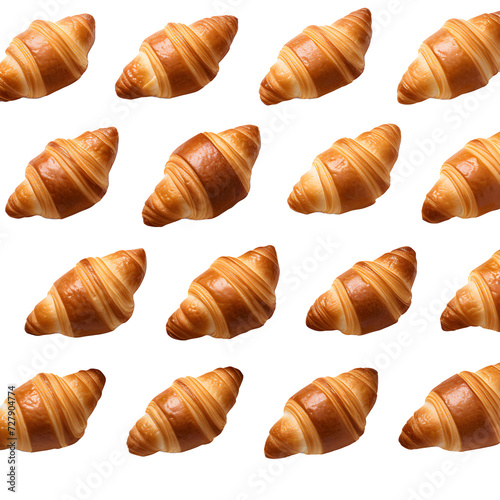 a pattern of croissants photo