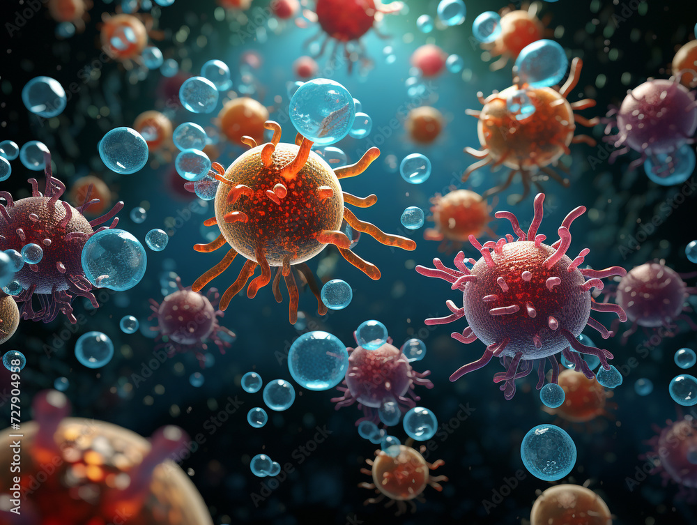 Microorganisms in the body. Breeding and increasing in number. Microorganisms in the body. Breeding and increasing in number.