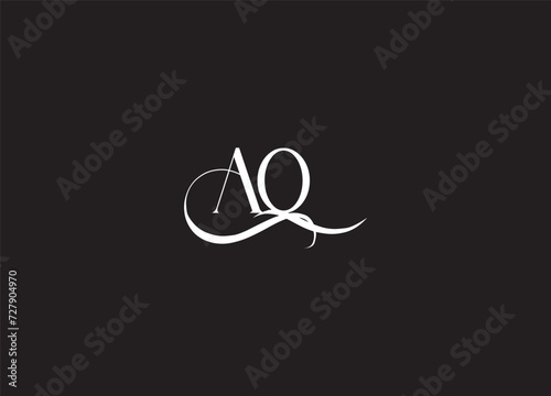 AQ Alphabet letters Initials Monogram logo QA, A and Q