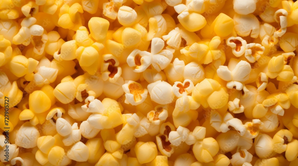 Popcorn texture background. Neural network AI generated art Popcorn texture background. Neural network AI generated art