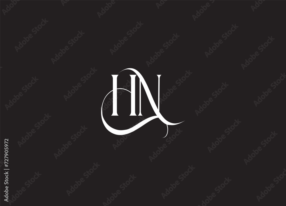 HN letter logo design with white background in illustrator. HN letter logo design with white background in illustrator.