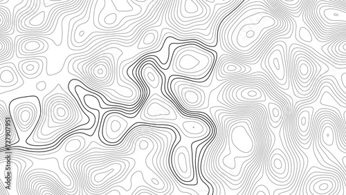 Topography map background. Vector banner. Topography map background. Vector geographic contour map. Background of the topographic map. Topographic map lines, contour background. 