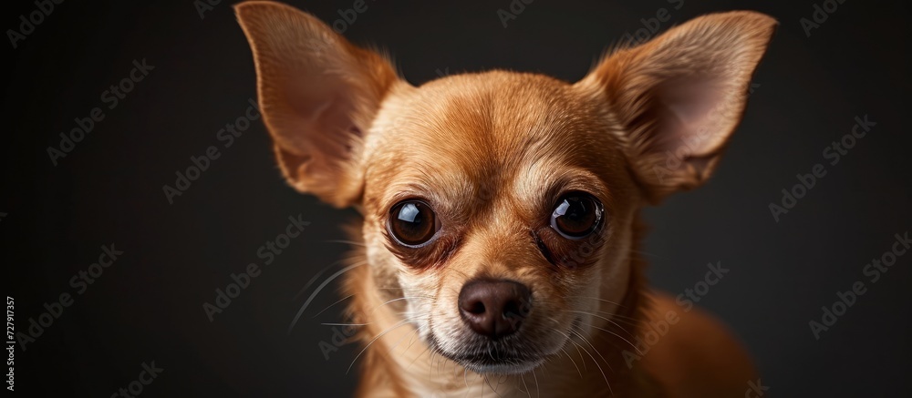 Adorable Studio Shot of a Cute Chihuahua: Triple Delight with this Cute Studio Shot Featuring a Charming Chihuahua
