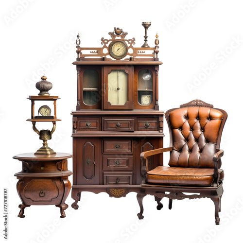 antique furniture and chair