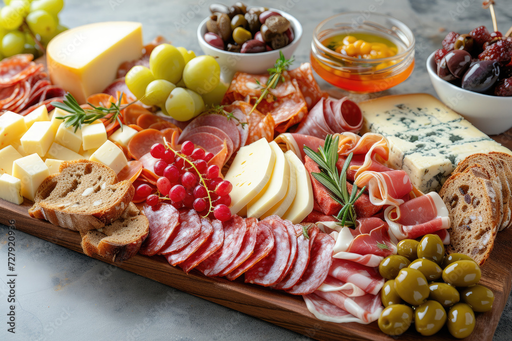 Delicious French Charcuterie Platter!, street food and haute cuisine Delicious French Charcuterie Platter!, street food and haute cuisine