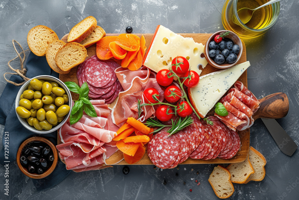 Exquisite French Charcuterie Delight, street food and haute cuisine Exquisite French Charcuterie Delight, street food and haute cuisine