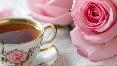 pink roses tea