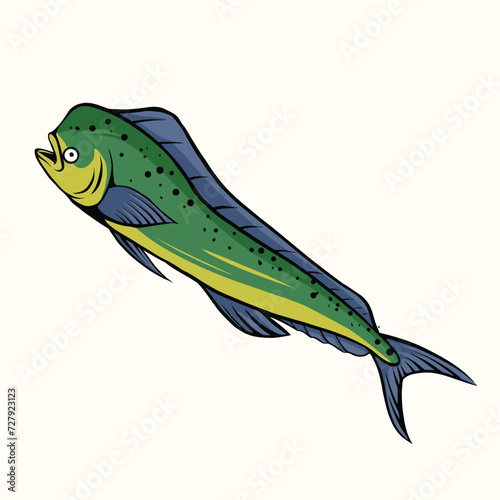 mahi mahi Fishing logo. A Unique, Fresh & Modern vector of this fish, Great for a you fishing Activity