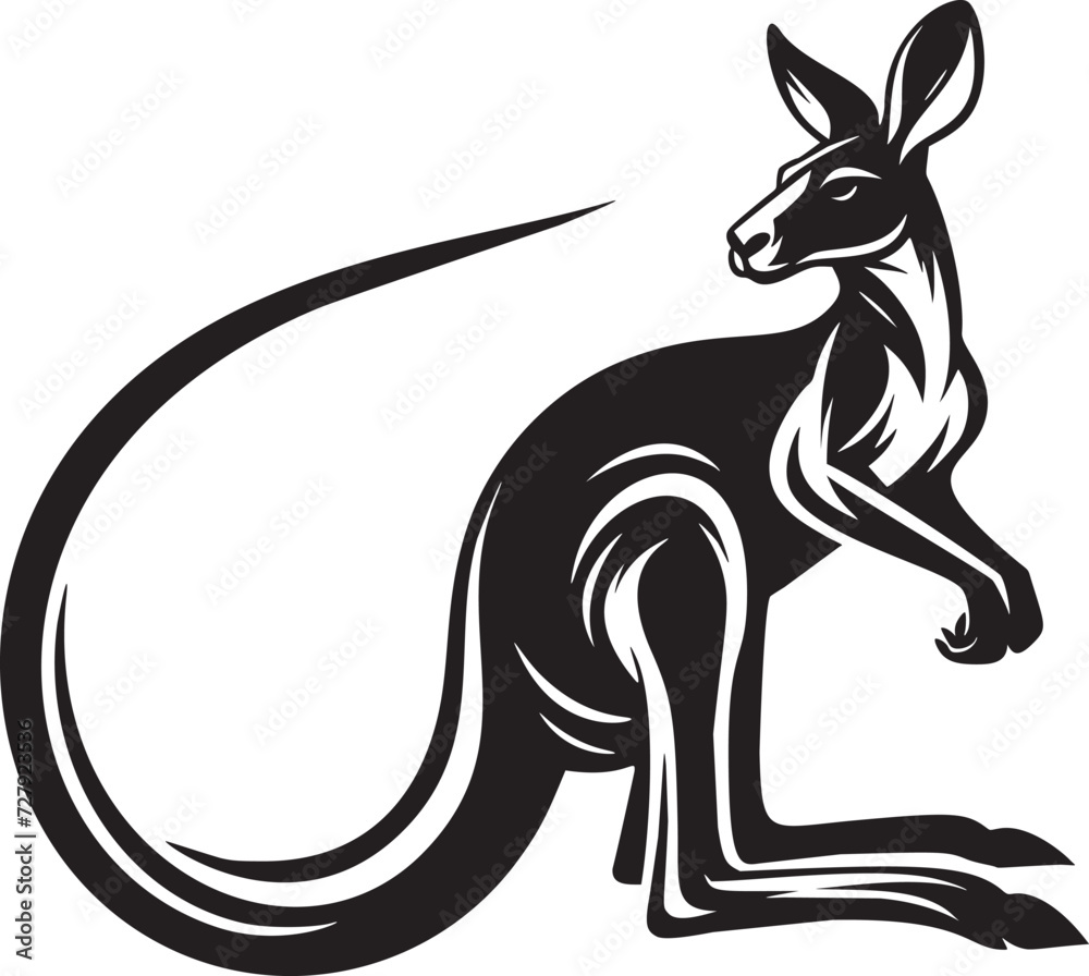 Fototapeta premium Elegant Kangaroo Silhouette