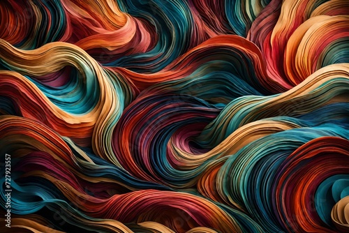 Whimsical waves of color dancing over a textured backdrop