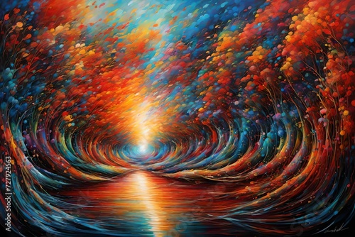 Vibrant waves of sound painting a symphonic canvas