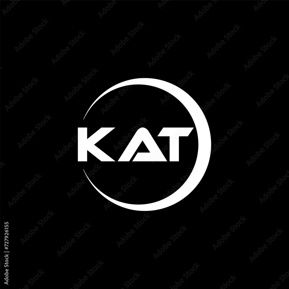KAT letter logo design with black background in illustrator, cube logo, vector logo, modern alphabet font overlap style. calligraphy designs for logo, Poster, Invitation, etc. KAT letter logo design with black background in illustrator, cube logo, vector logo, modern alphabet font overlap style. calligraphy designs for logo, Poster, Invitation, etc.