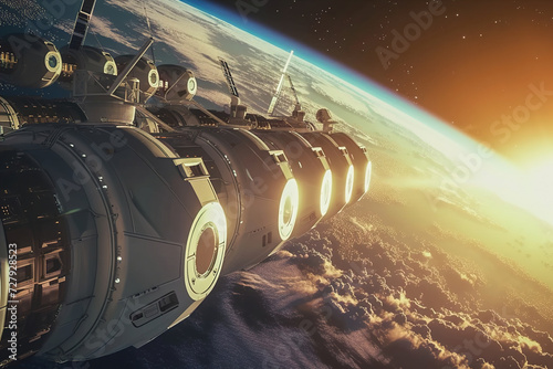 Wallpaper Mural Orbital Hotels, Imaginary orbital hotels, space infrastructure for commercial space travel. Torontodigital.ca