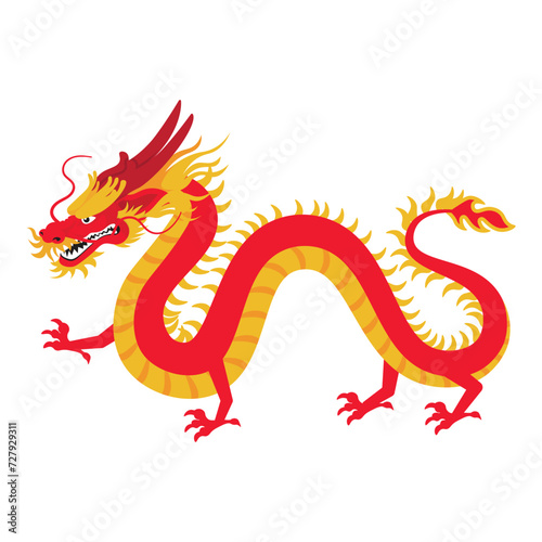 Illustration of Chinese Dragon © baha999ia project