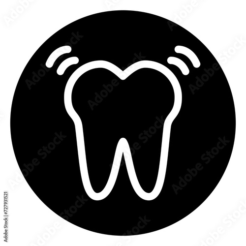 loose tooth glyph icon