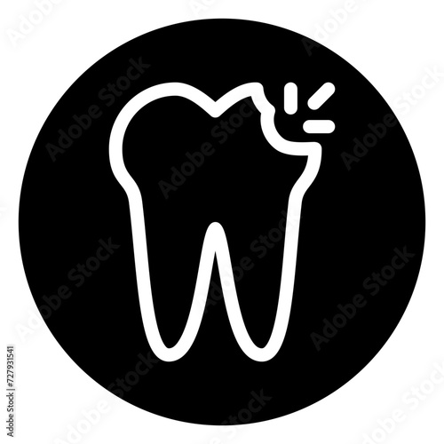 cavity glyph icon