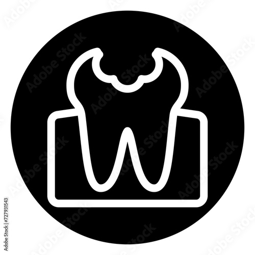 cavity glyph icon