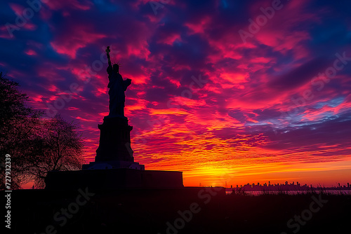 Sunrise in New York A Vibrant Spectacle