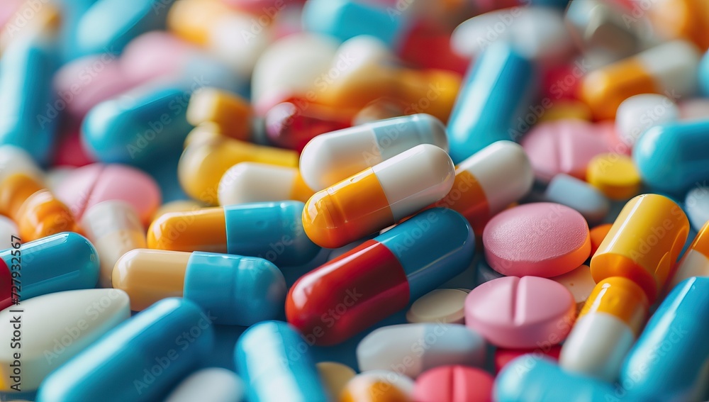 Colorful pills in focus with soft bokeh Colorful pills in focus with soft bokeh