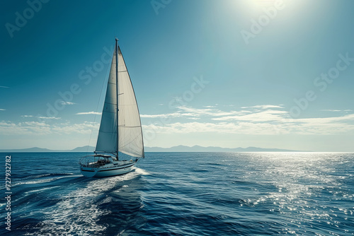 cruising on a sailing boat