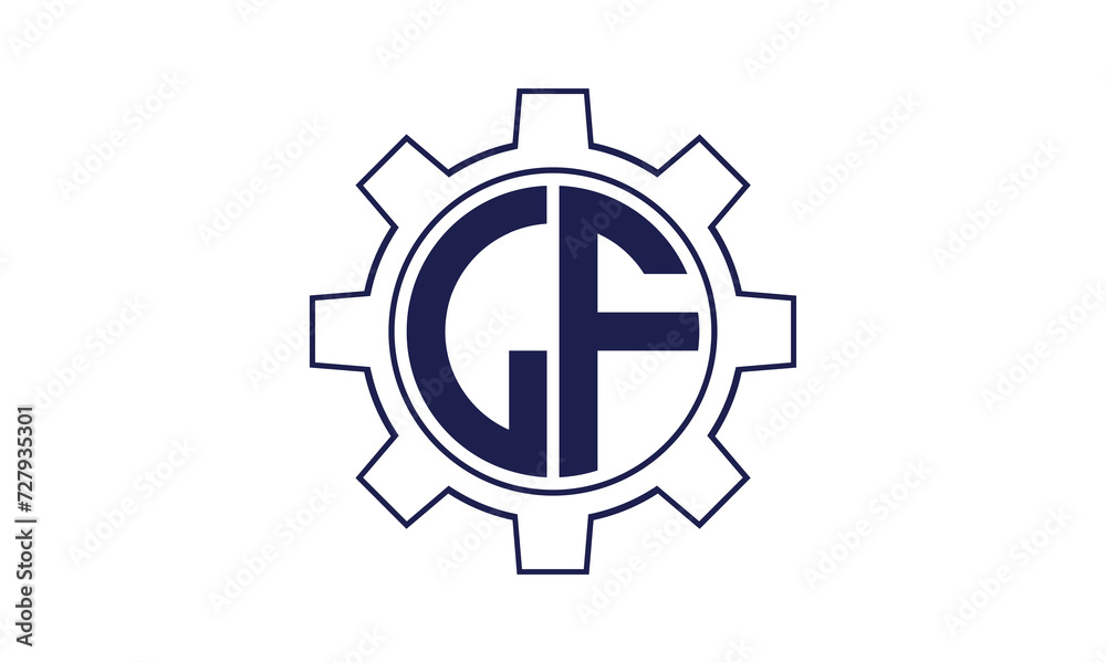 LF initial letter mechanical circle logo design vector template. industrial, engineering, servicing, word mark, letter mark, monogram, construction, business, company, corporate, commercial, geometric LF initial letter mechanical circle logo design vector template. industrial, engineering, servicing, word mark, letter mark, monogram, construction, business, company, corporate, commercial, geometric