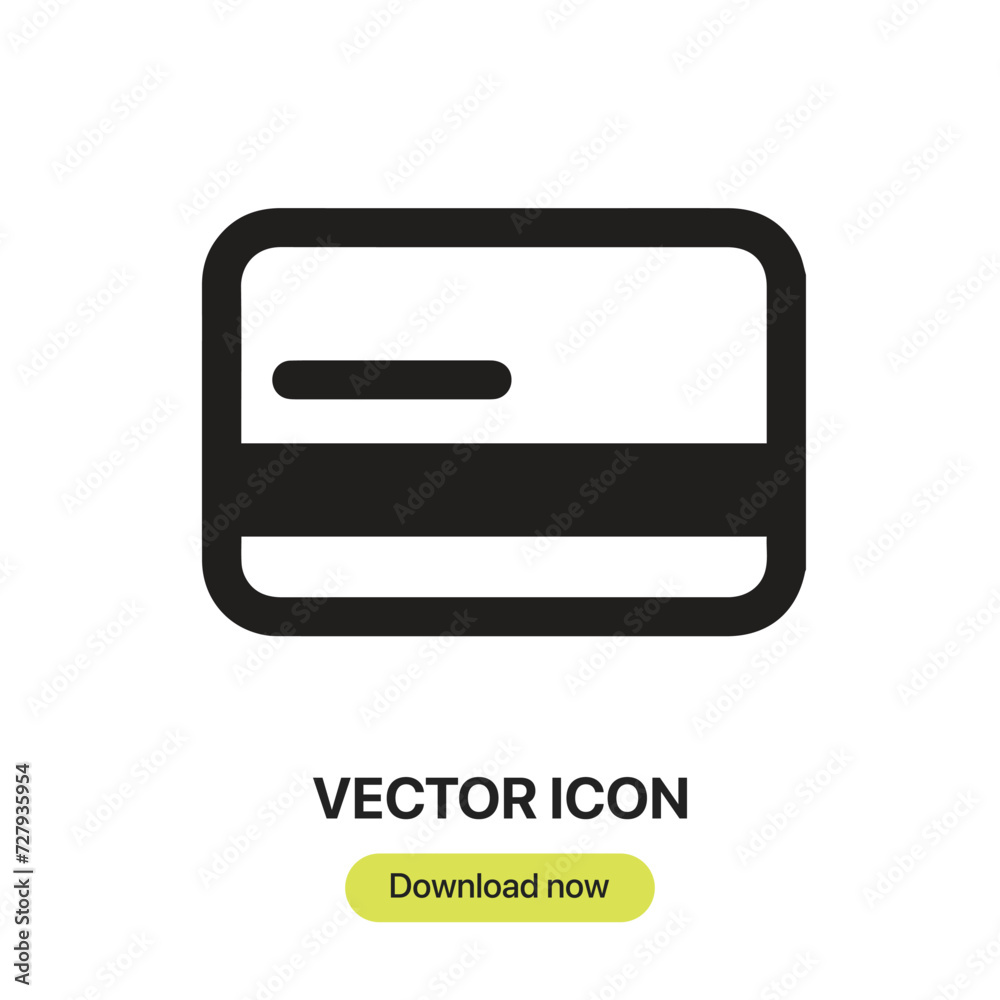 Credit Card icon vector. Linear-style sign for mobile concept and web design. Credit Card symbol illustration. Pixel vector graphics - Vector.
Credit Card icon vector. Linear-style sign for mobile concept and web design. Credit Card symbol illustration. Pixel vector graphics - Vector.