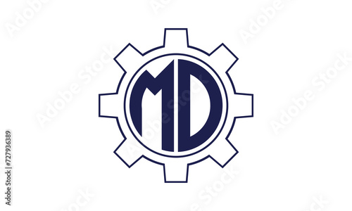 MO initial letter mechanical circle logo design vector template. industrial, engineering, servicing, word mark, letter mark, monogram, construction, business, company, corporate, commercial, geometric