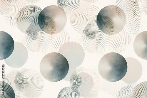 Wallpaper Mural Subtle and soothing spheres pattern, minimalist design conveying tranquility. Torontodigital.ca