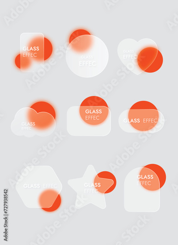 glass frame with fluid liquid design for modern 