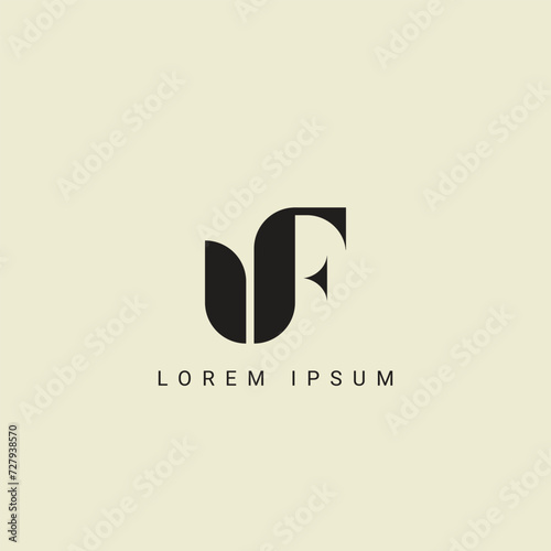 UF logo. U F design. White UF letter. UF, U F letter logo design. Initial letter UF linked circle uppercase monogram logo