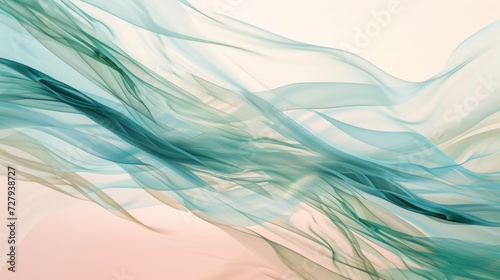 Colorful smoke waves flowing on a light background
