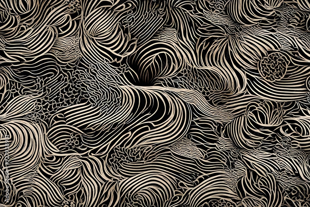Dynamic and trendy patterns forming on a textured surface