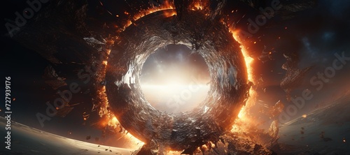 galaxy space light hole, tunnel, fire explosion 18 photo