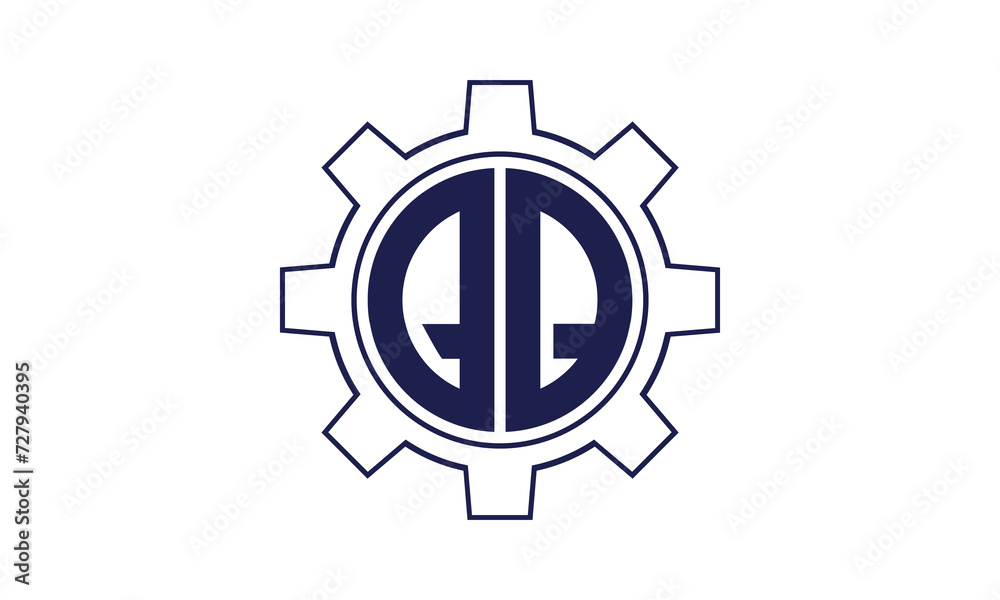 QQ initial letter mechanical circle logo design vector template. industrial, engineering, servicing, word mark, letter mark, monogram, construction, business, company, corporate, commercial, geometric QQ initial letter mechanical circle logo design vector template. industrial, engineering, servicing, word mark, letter mark, monogram, construction, business, company, corporate, commercial, geometric
