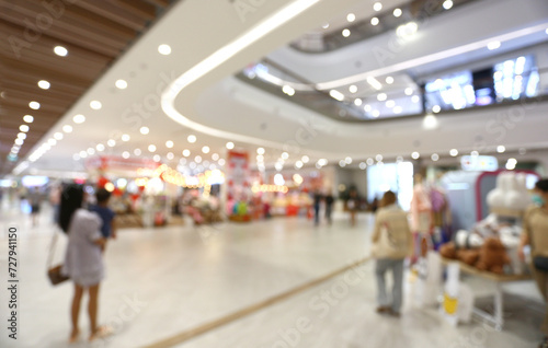 Abstract blur interior background or defocused shopping mall of department store. © meepoohyaphoto