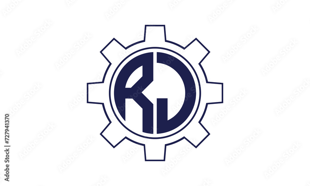 RJ initial letter mechanical circle logo design vector template. industrial, engineering, servicing, word mark, letter mark, monogram, construction, business, company, corporate, commercial, geometric RJ initial letter mechanical circle logo design vector template. industrial, engineering, servicing, word mark, letter mark, monogram, construction, business, company, corporate, commercial, geometric