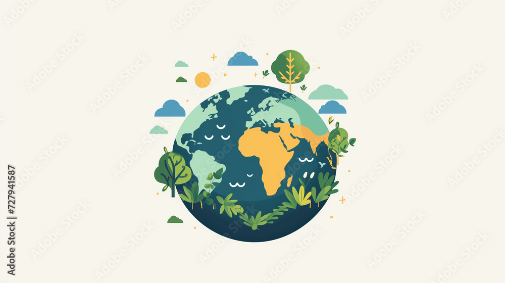 Fototapeta premium Icon of a eco-world