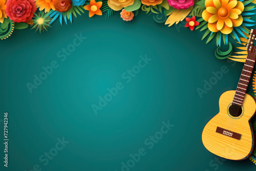 Cinco de Mayo festive holiday background, fiesta copy space