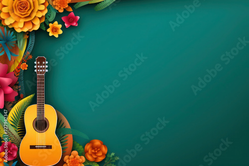Cinco de Mayo festive holiday background, fiesta copy space