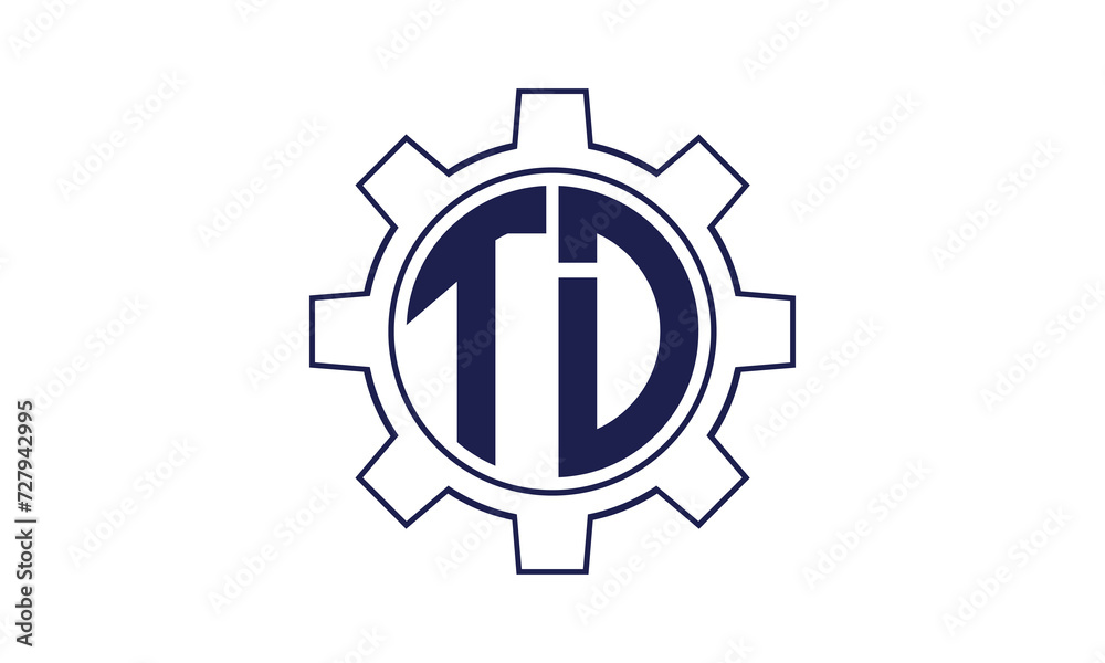 TD initial letter mechanical circle logo design vector template. industrial, engineering, servicing, word mark, letter mark, monogram, construction, business, company, corporate, commercial, geometric TD initial letter mechanical circle logo design vector template. industrial, engineering, servicing, word mark, letter mark, monogram, construction, business, company, corporate, commercial, geometric