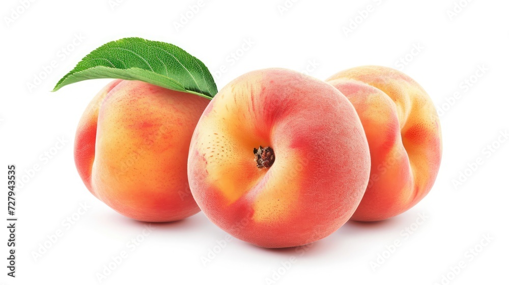 Peach fruit isolated on white background Peach fruit isolated on white background