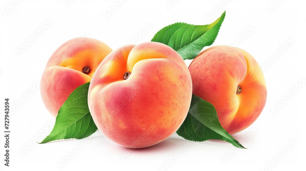 Peach fruit isolated on white background Peach fruit isolated on white background