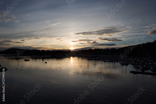 Beautiful sunset at Orje  Norway